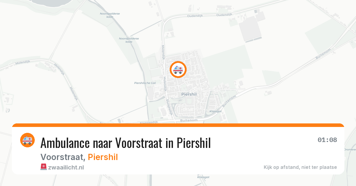 Ambulance naar Voorstraat in Piershil — 5 mei 2026