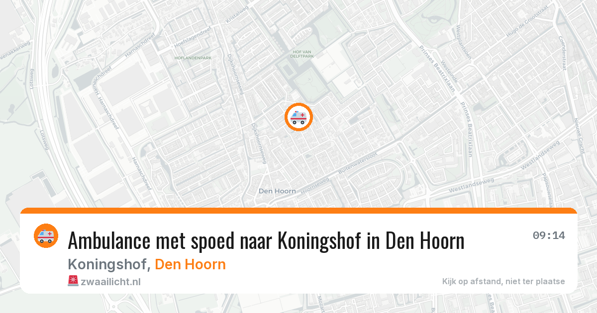 Ambulance met spoed naar Koningshof in Den Hoorn — 19 jun 2026