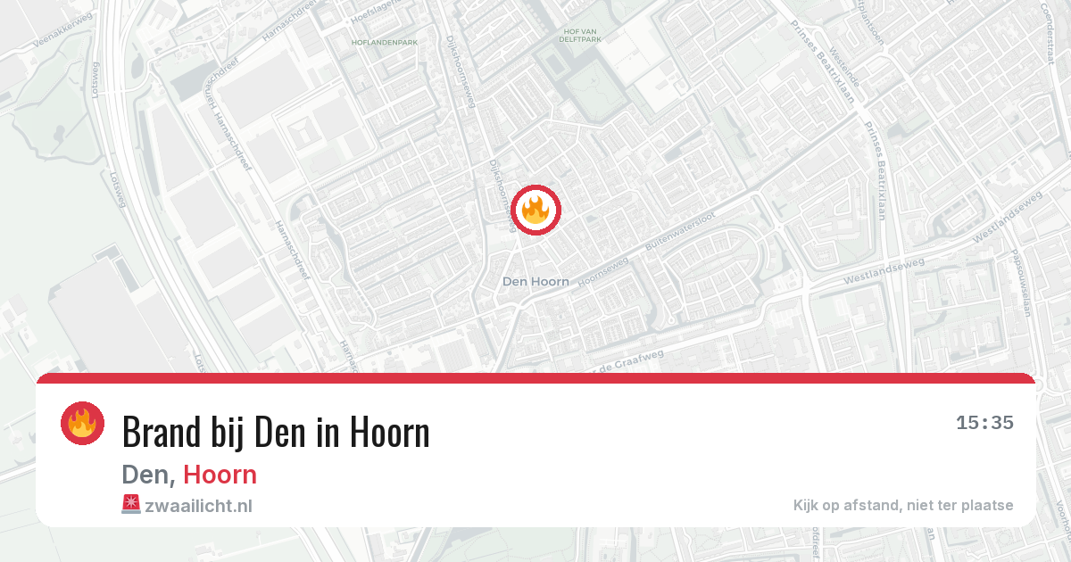 Brand bij Den in Hoorn — 10 jul 2026