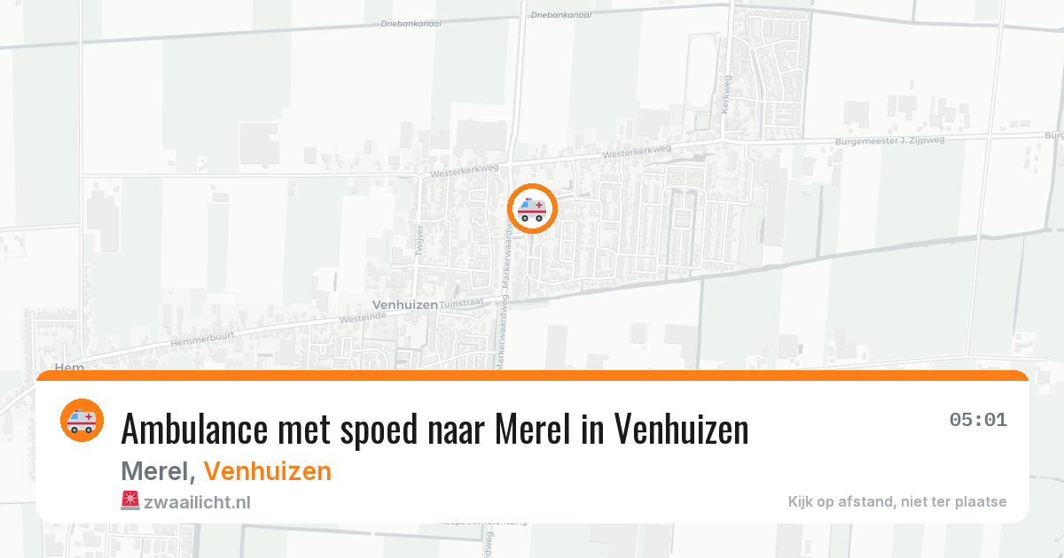 Ambulance met spoed naar Merel in Venhuizen — 19 apr 2026