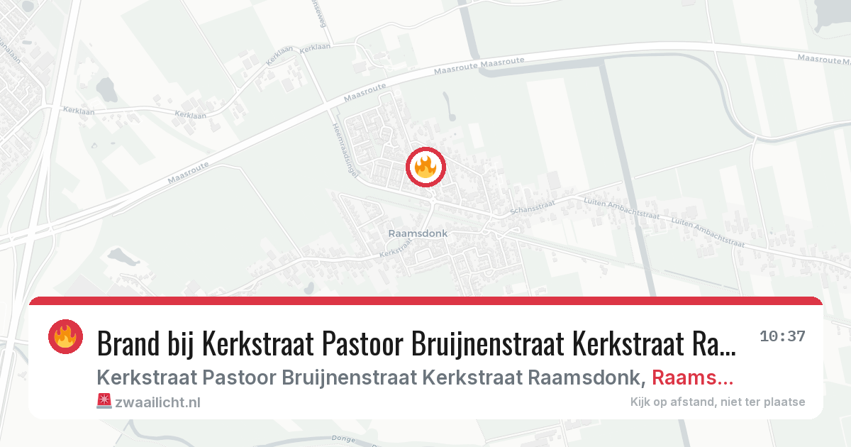 Brand bij Kerkstraat Pastoor Bruijnenstraat Kerkstraat Raamsdonk in Raamsdonk — 29 mei 2026