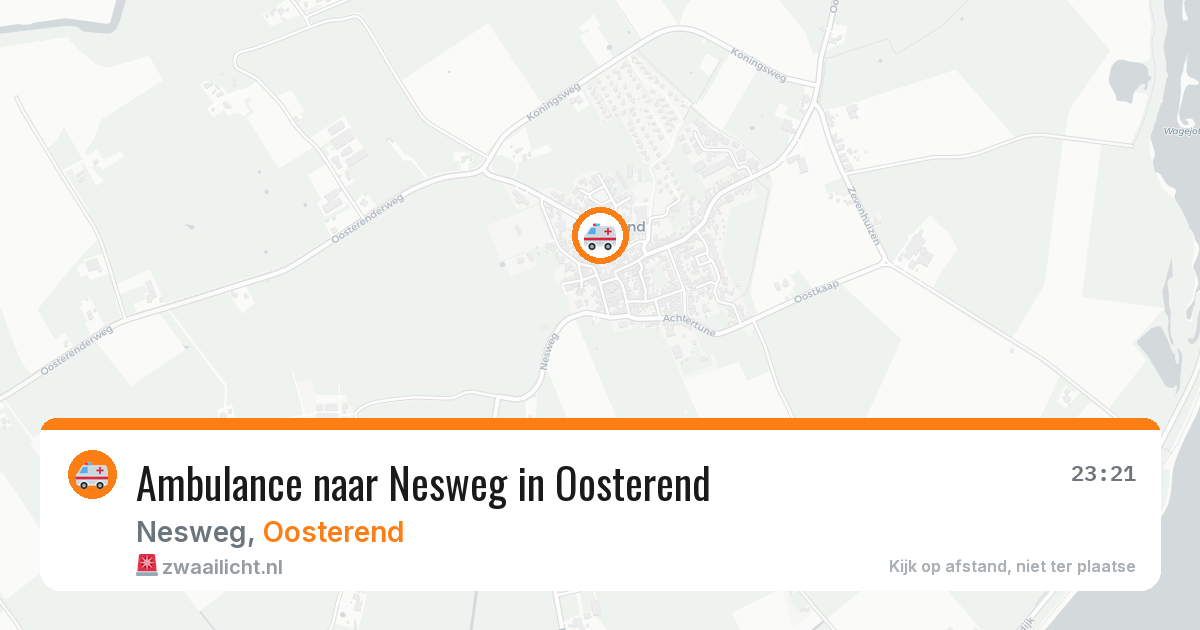 Ambulance naar Nesweg in Oosterend — 8 aug 2026