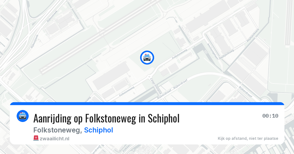 Aanrijding op Folkstoneweg in Schiphol — 8 mei 2026