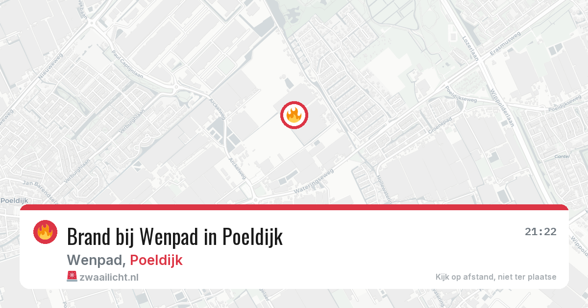 Brand bij Wenpad in Poeldijk — 2 aug 2026