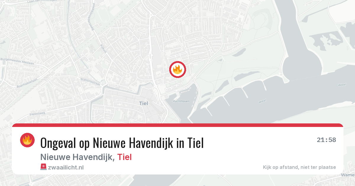 Ongeval op Nieuwe Havendijk in Tiel — 5 jul 2026