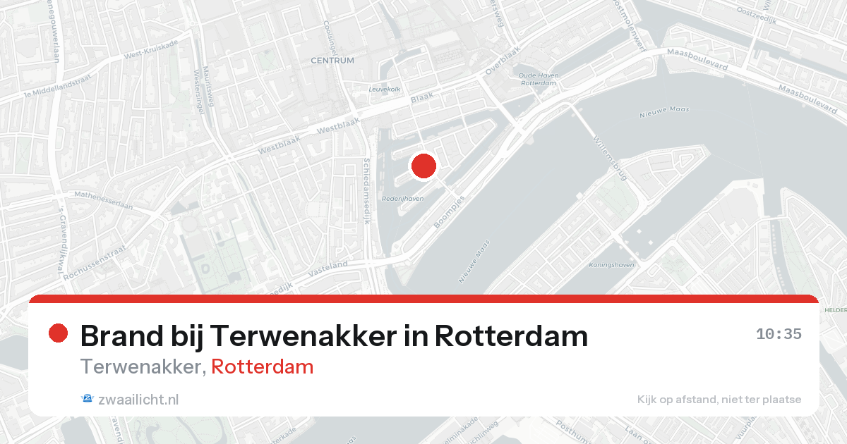 Brand bij Terwenakker in Rotterdam — 17 aug 2026
