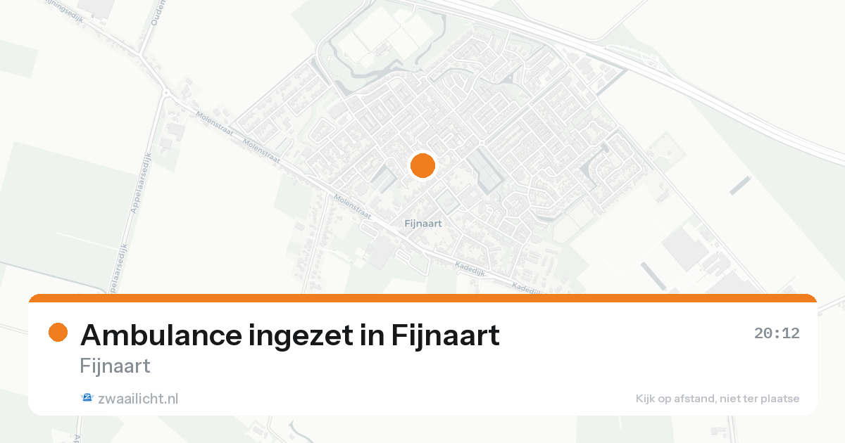 Ambulance ingezet in Fijnaart — 4 jun 2026