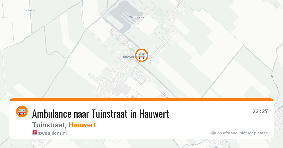 Ambulance naar Tuinstraat in Hauwert — 14 apr 2026