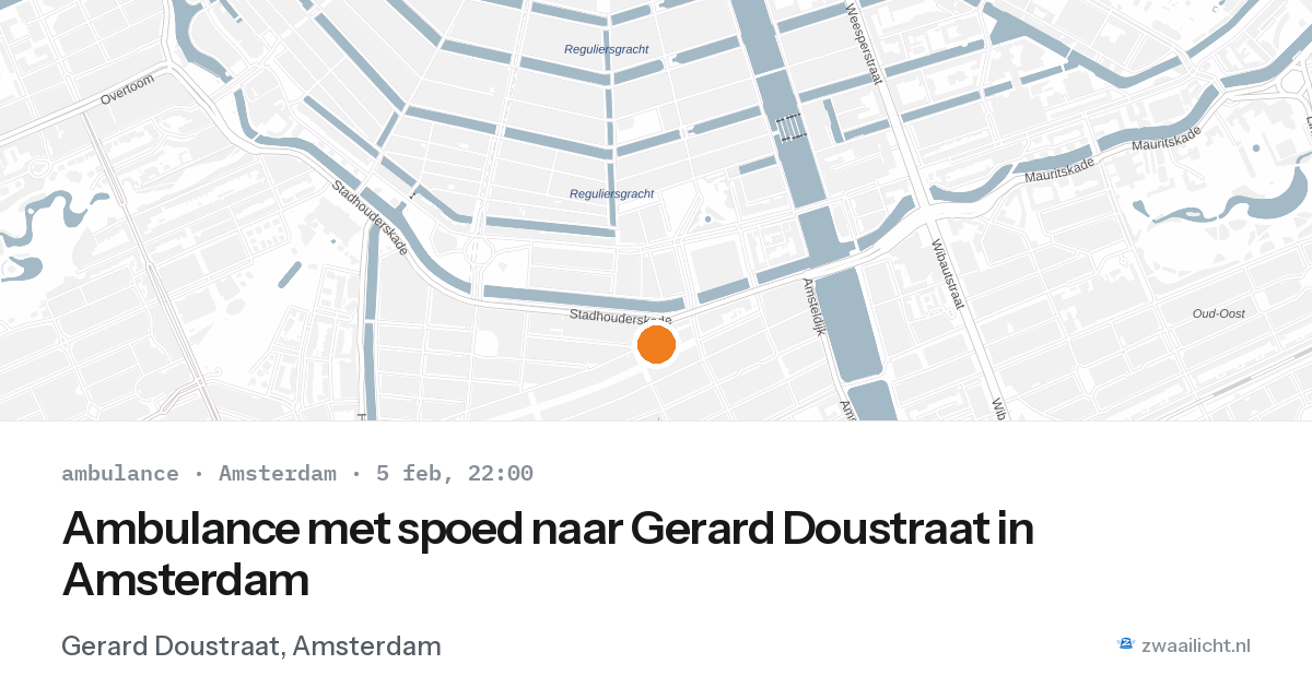 Ambulance met spoed naar Gerard Doustraat in Amsterdam — 5 feb 2026
