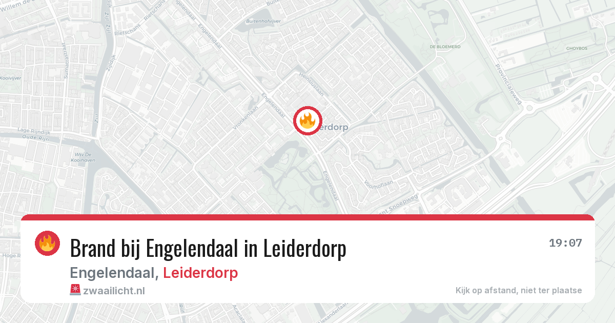 Brand bij Engelendaal in Leiderdorp — 5 aug 2026
