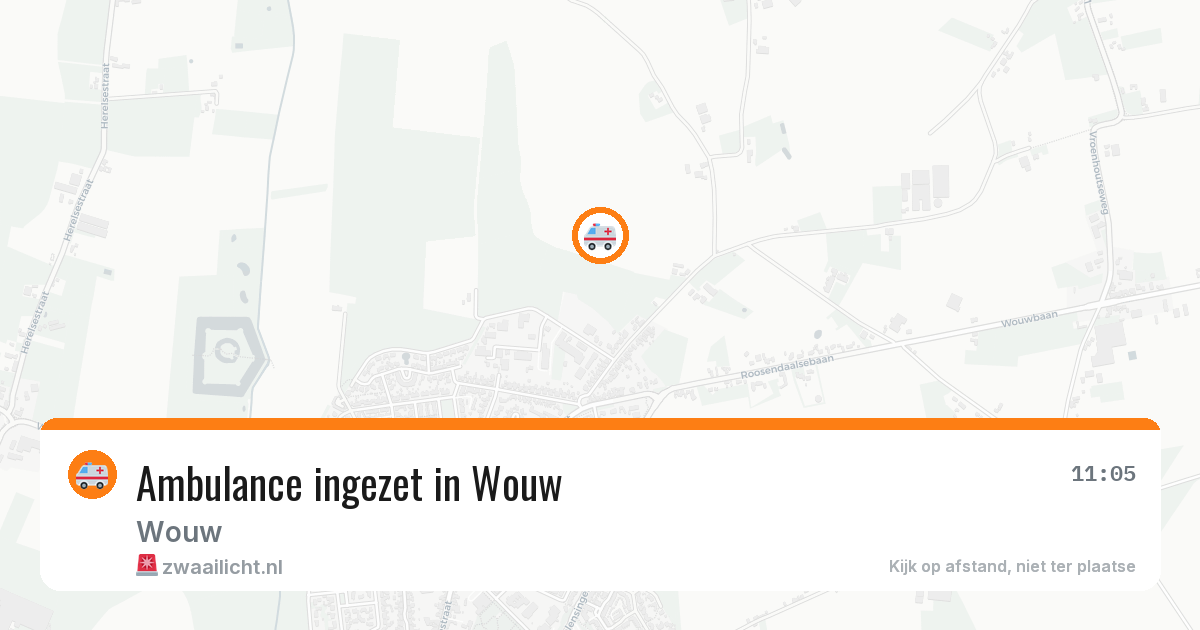 Ambulance ingezet in Wouw — 14 aug 2026
