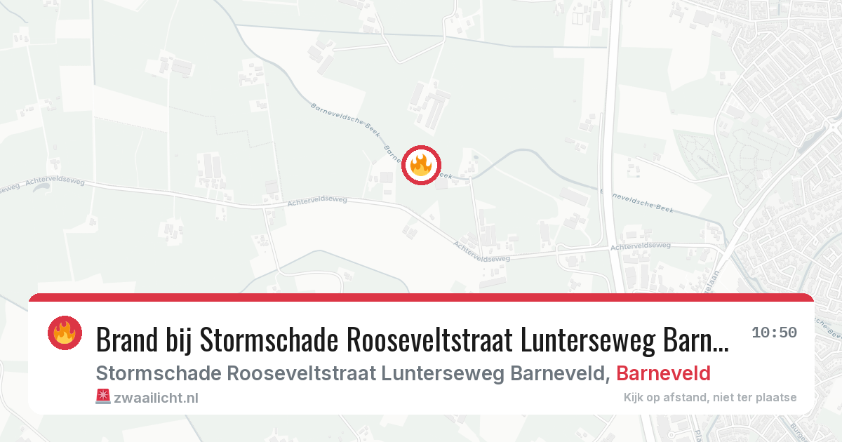 Brand bij Stormschade Rooseveltstraat Lunterseweg Barneveld in Barneveld — 7 aug 2026