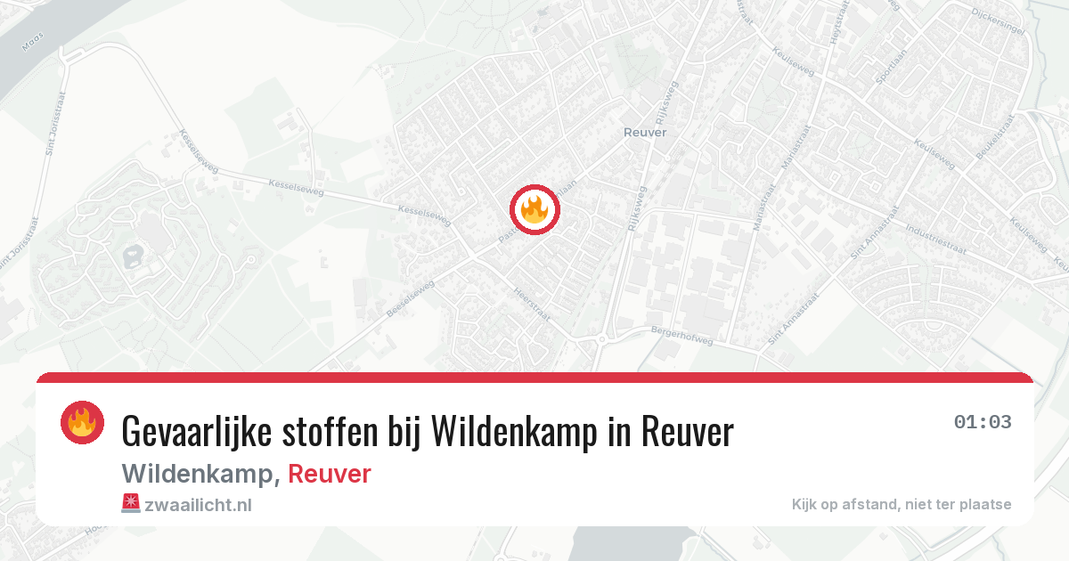 Gevaarlijke stoffen bij Wildenkamp in Reuver — 6 jun 2026