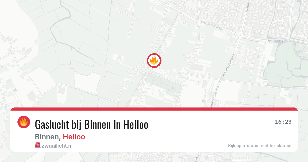 Gaslucht bij Binnen in Heiloo — 17 apr 2026