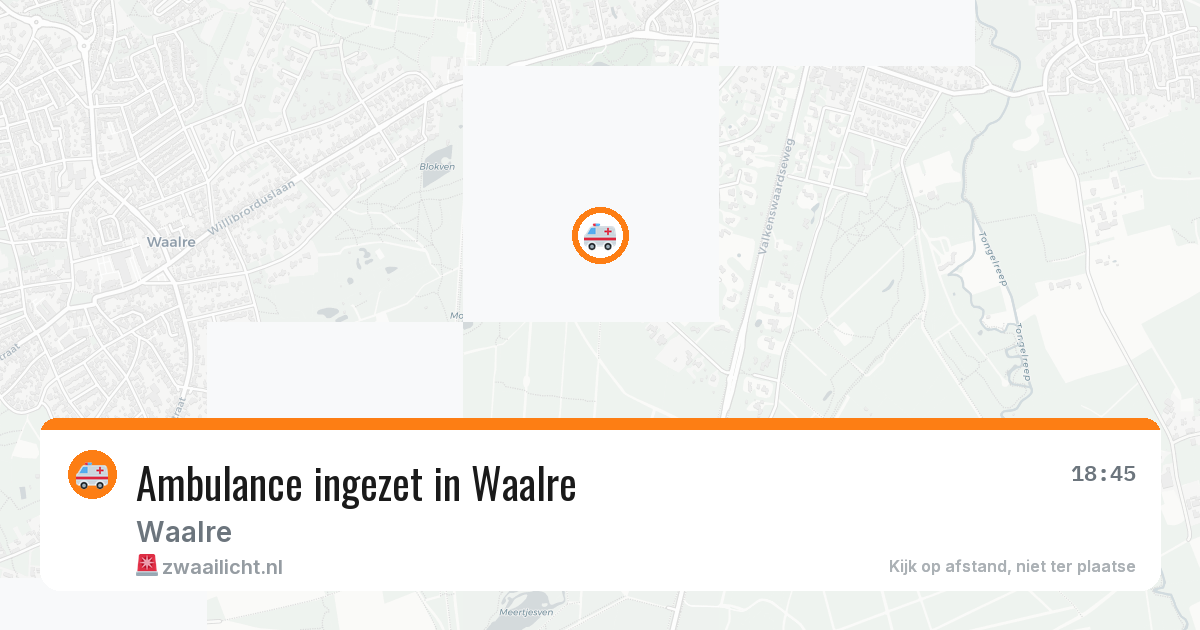 Ambulance ingezet in Waalre — 29 apr 2026