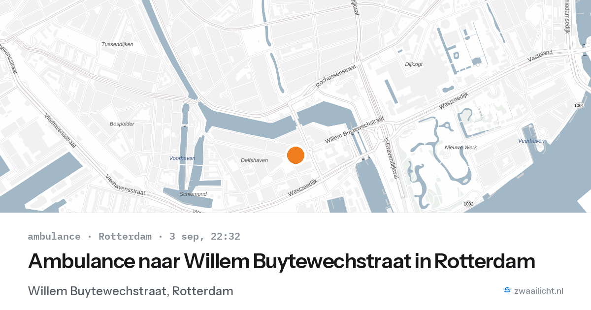 Ambulance naar Willem Buytewechstraat in Rotterdam — 3 sep 2026