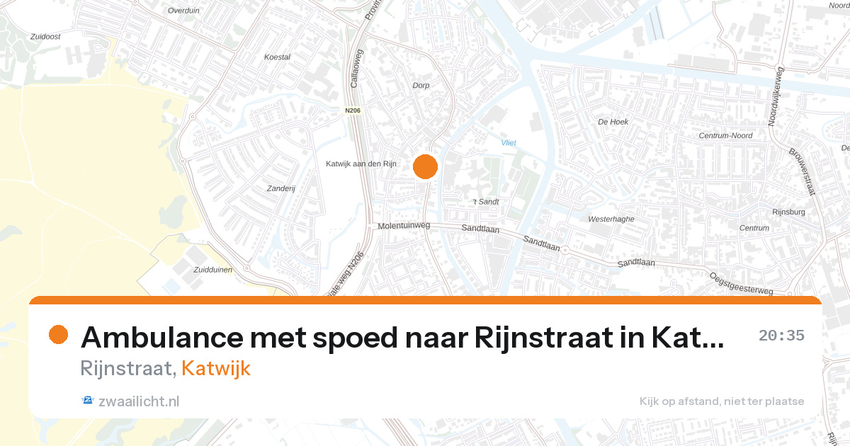 Ambulance met spoed naar Rijnstraat in Katwijk — 21 mrt 2026