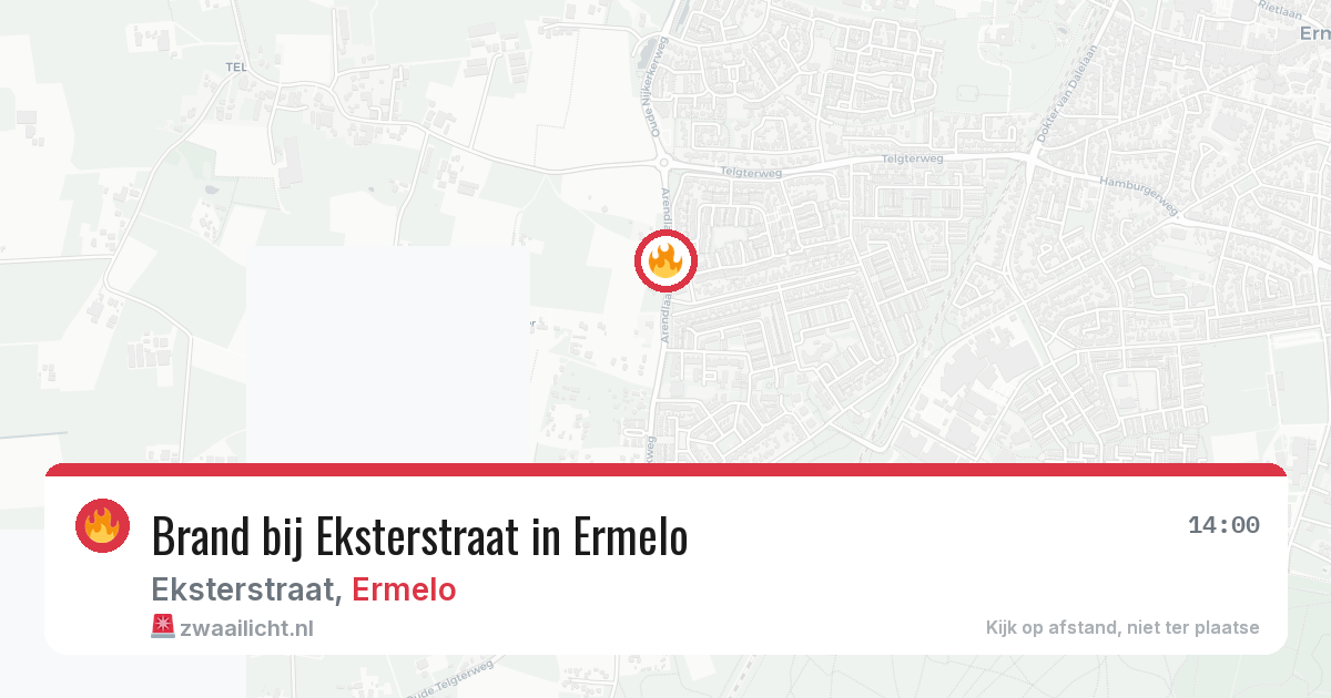 Brand bij Eksterstraat in Ermelo — 3 jul 2026