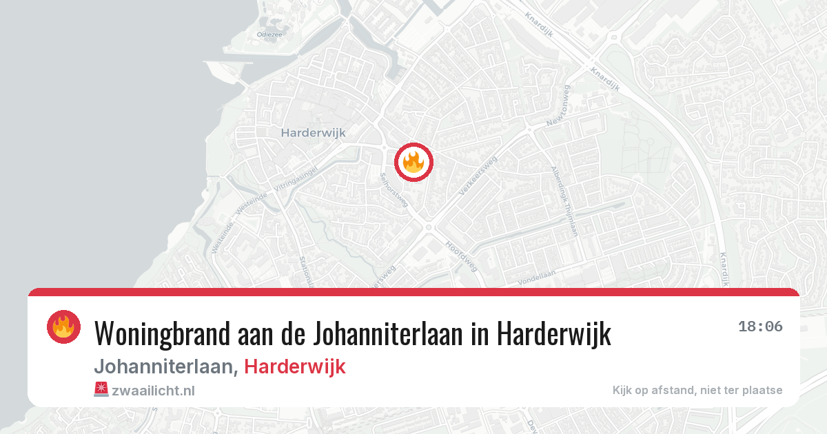 Woningbrand aan de Johanniterlaan in Harderwijk — 8 jun 2026