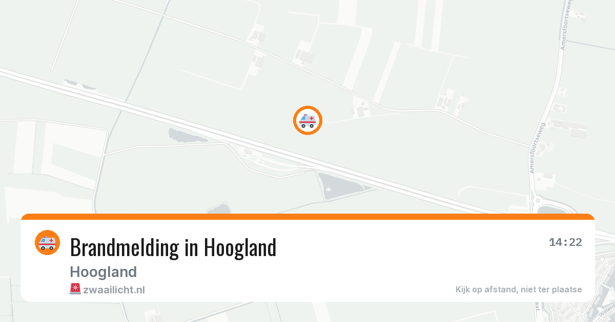 Brandmelding in Hoogland — 12 aug 2026