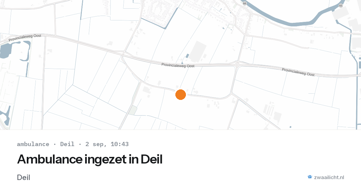Ambulance ingezet in Deil — 2 sep 2026