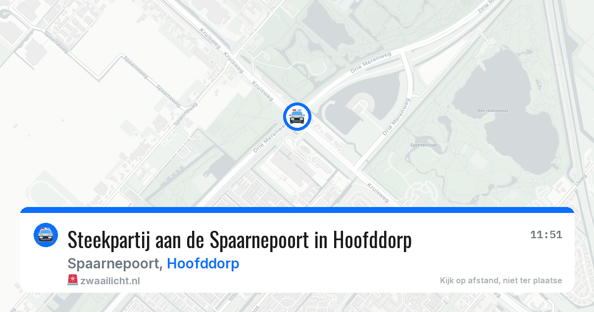 Steekpartij aan de Spaarnepoort in Hoofddorp — 11 aug 2026