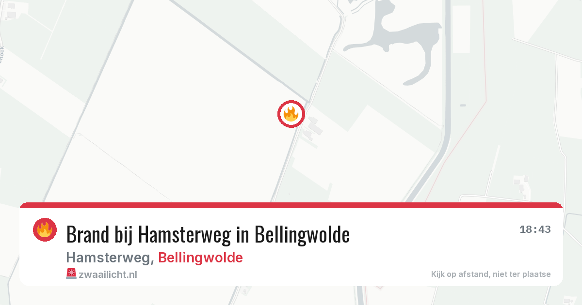 Brand bij Hamsterweg in Bellingwolde — 15 feb 2026
