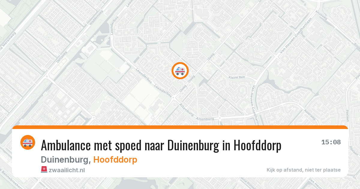 Ambulance met spoed naar Duinenburg in Hoofddorp — 6 jun 2026