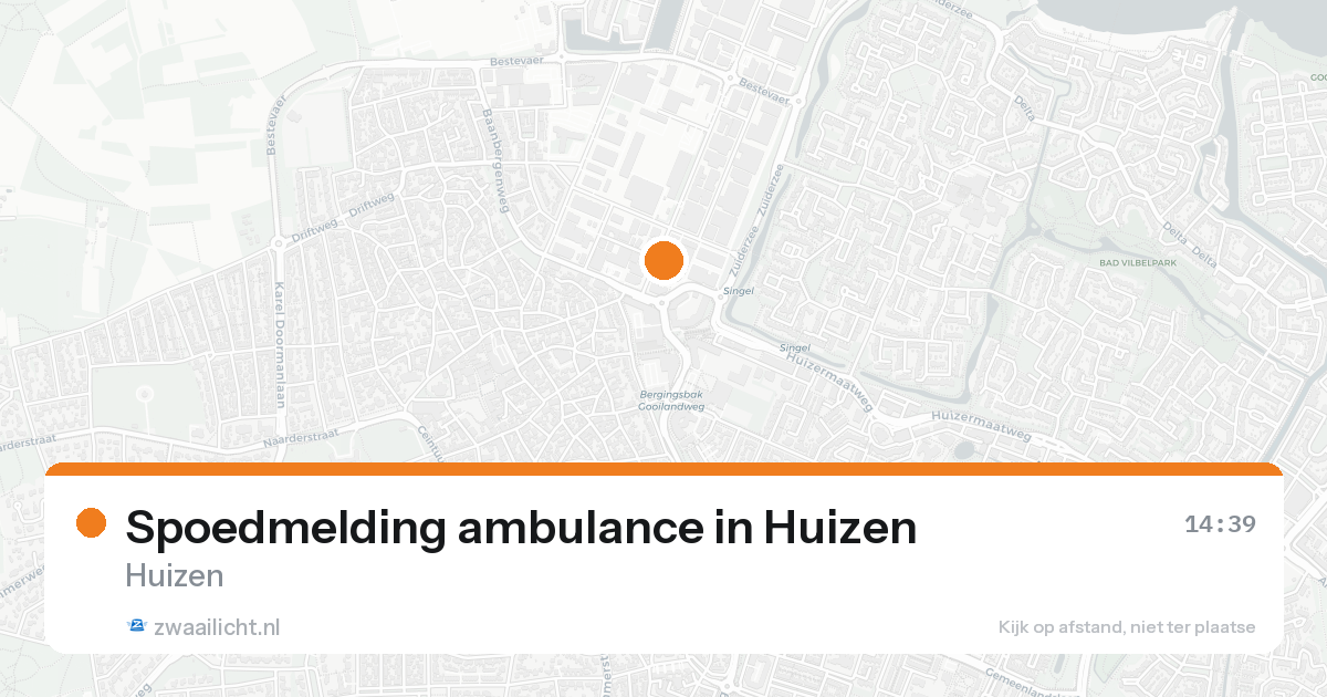 Spoedmelding ambulance in Huizen — 14 aug 2026