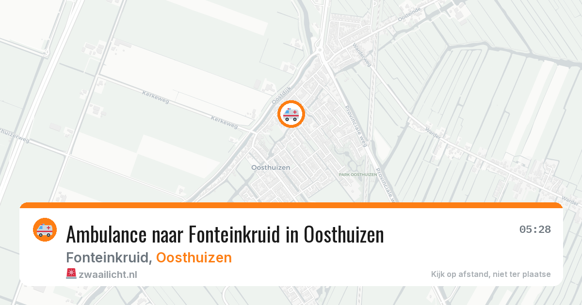 Ambulance naar Fonteinkruid in Oosthuizen — 19 jun 2026