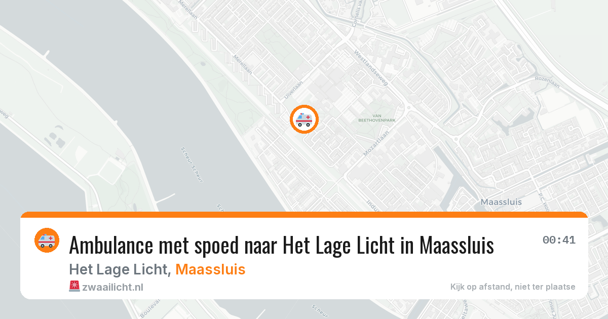 Ambulance met spoed naar Het Lage Licht in Maassluis — 18 mei 2026