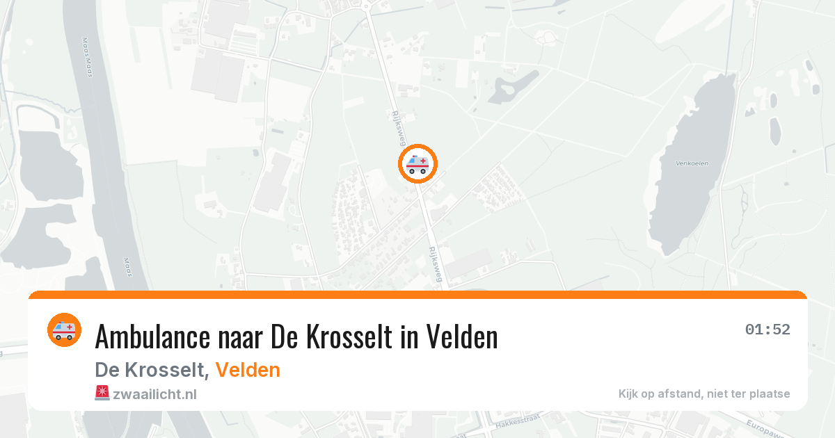 Ambulance naar De Krosselt in Velden — 12 jul 2026