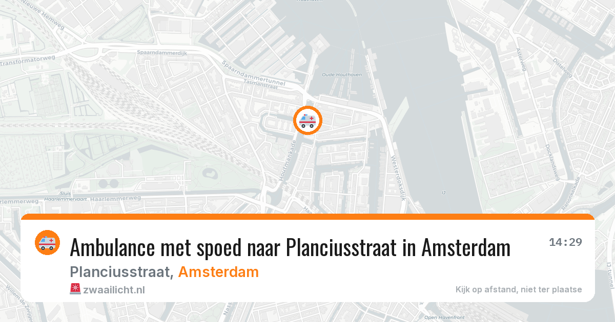Ambulance met spoed naar Planciusstraat in Amsterdam — 6 aug 2026
