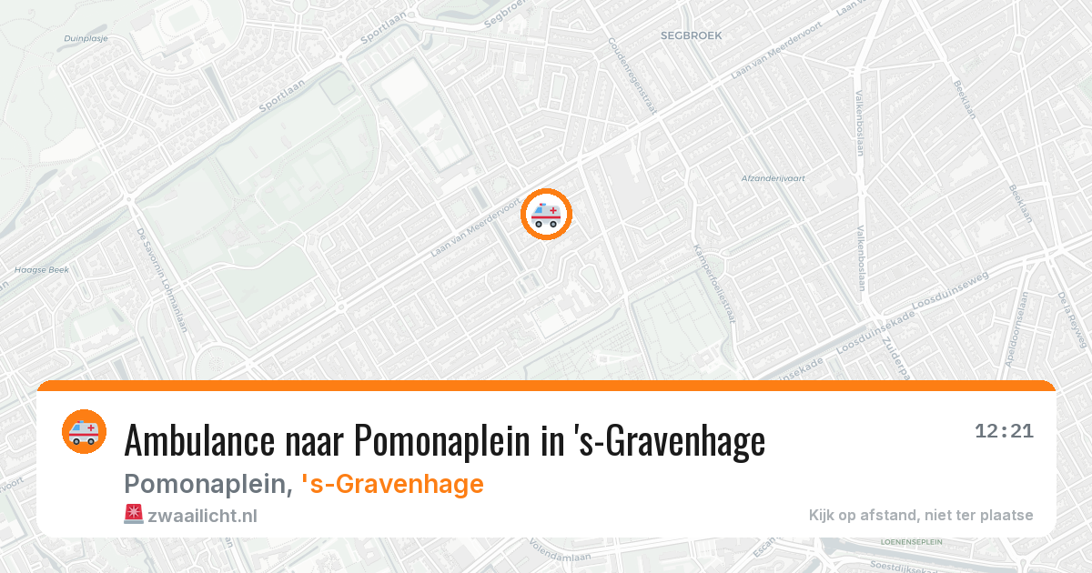 Ambulance naar Pomonaplein in 's-Gravenhage — 3 jul 2026
