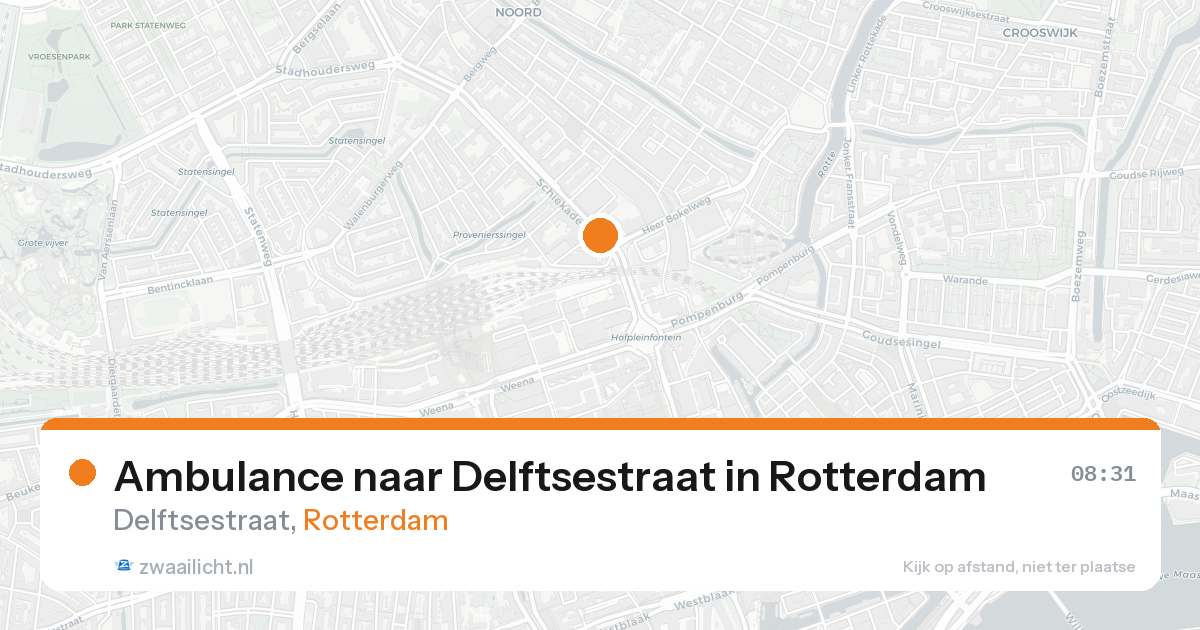 Ambulance naar Delftsestraat in Rotterdam — 17 aug 2026