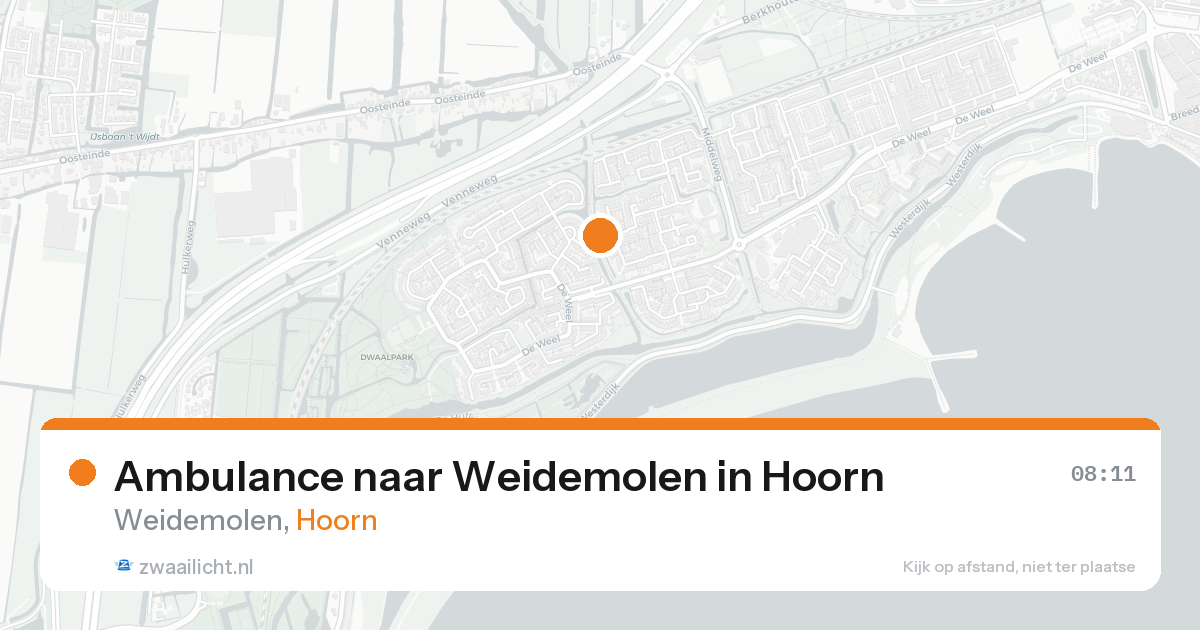 Ambulance naar Weidemolen in Hoorn — 24 aug 2026