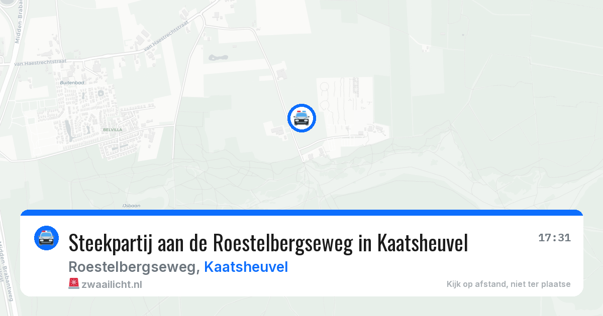 Steekpartij aan de Roestelbergseweg in Kaatsheuvel — 17 mei 2026