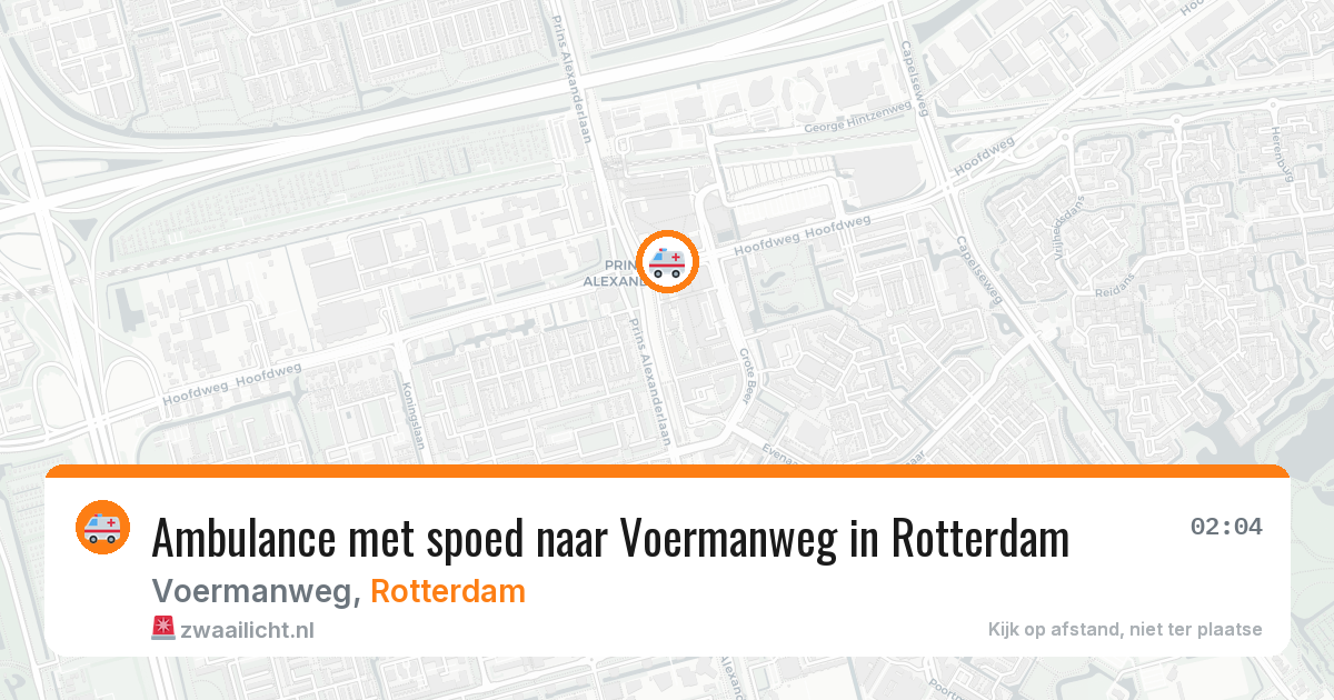 Ambulance met spoed naar Voermanweg in Rotterdam — 14 aug 2026