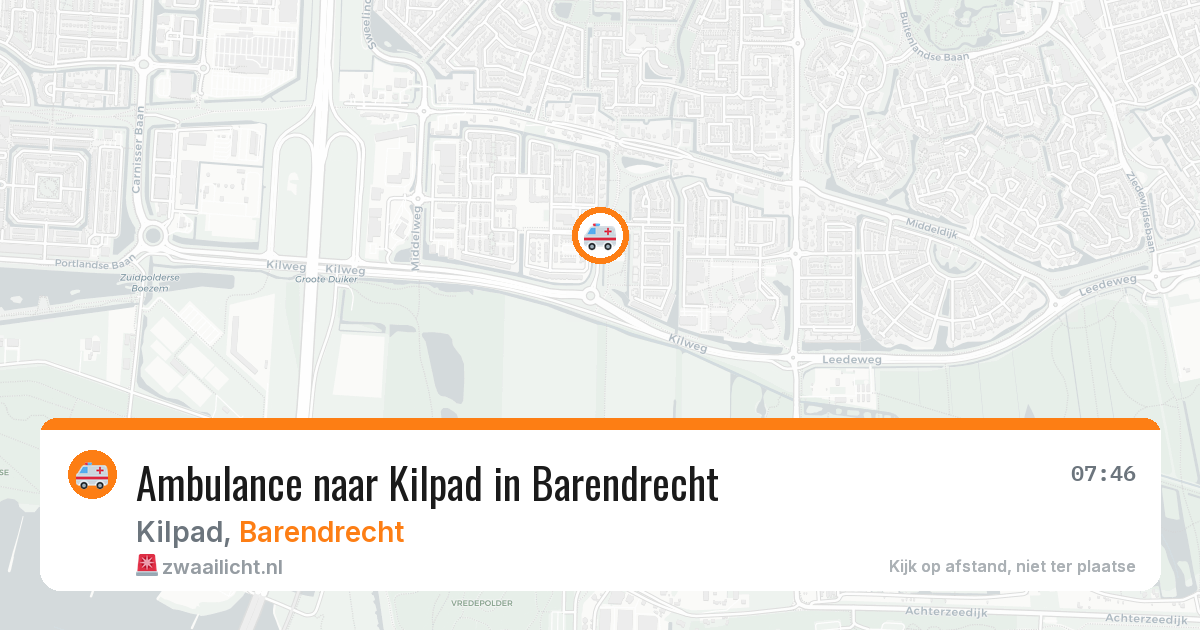 Ambulance naar Kilpad in Barendrecht — 7 apr 2026
