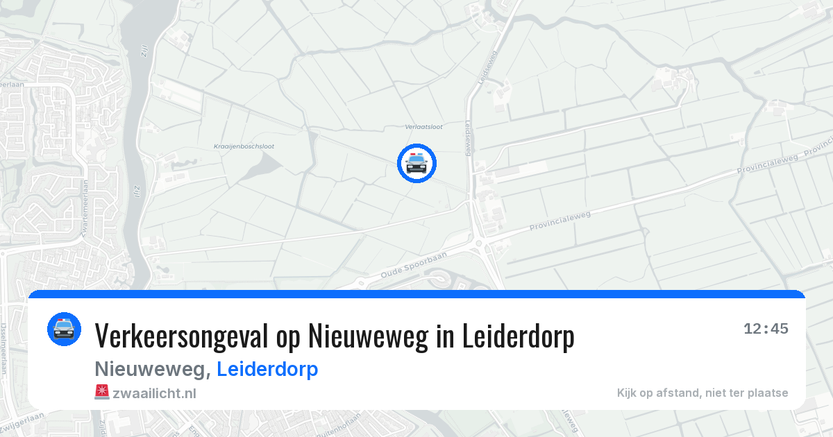 Verkeersongeval op Nieuweweg in Leiderdorp — 7 aug 2026