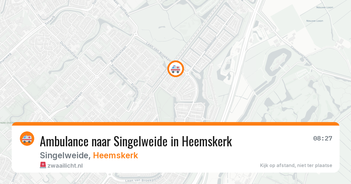 Ambulance naar Singelweide in Heemskerk — 22 jun 2026