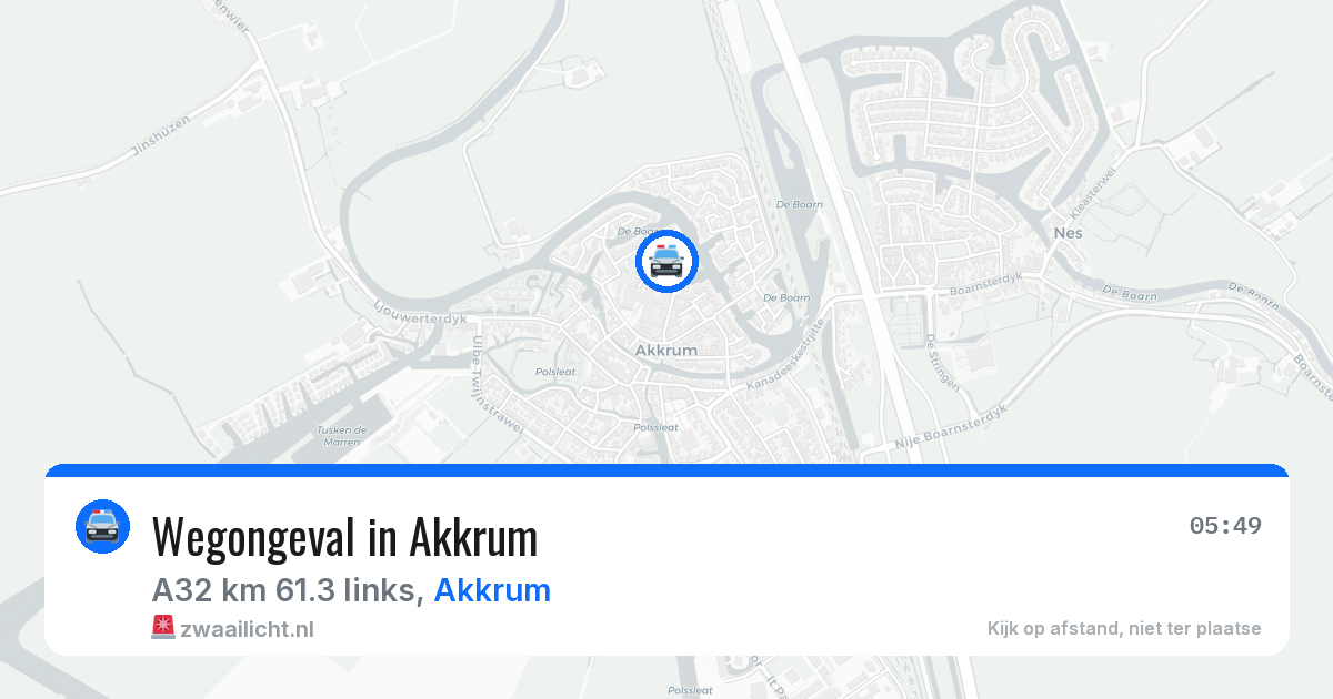 Wegongeval in Akkrum — 24 jan 2026