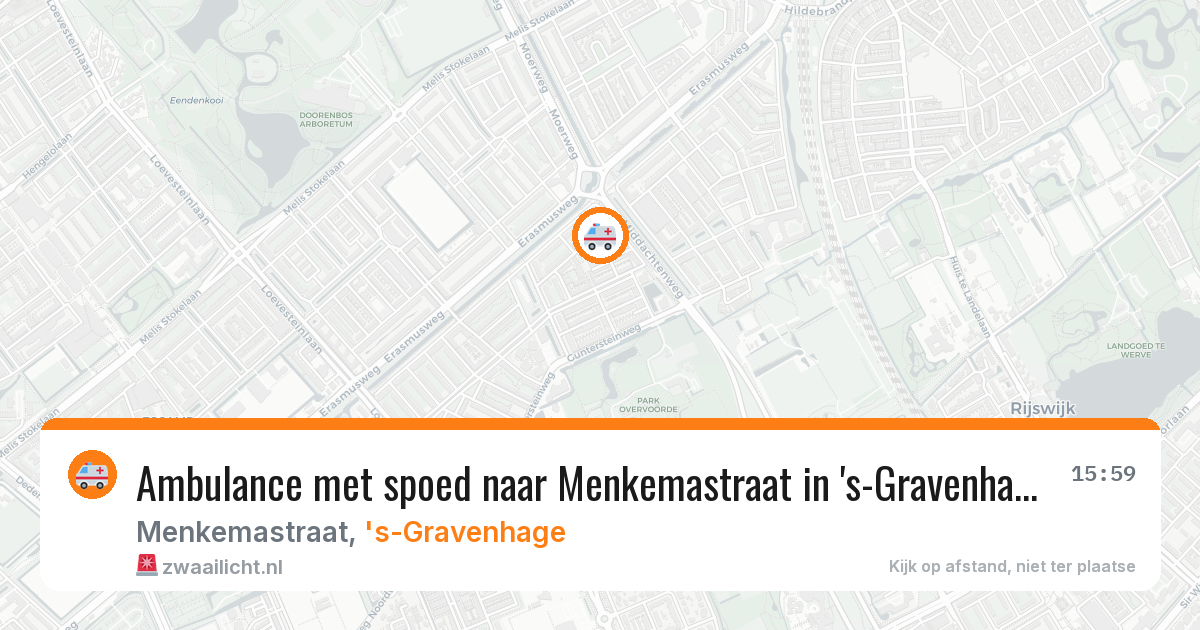 Ambulance met spoed naar Menkemastraat in 's-Gravenhage — 24 jun 2026