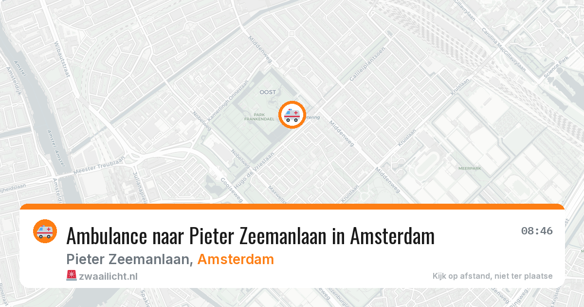 Ambulance naar Pieter Zeemanlaan in Amsterdam — 28 mrt 2026