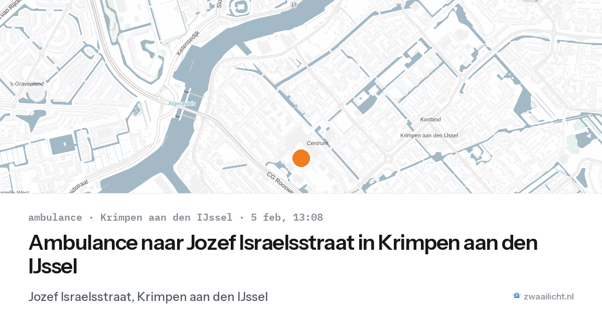 Ambulance naar Jozef Israelsstraat in Krimpen aan den IJssel — 5 feb 2026