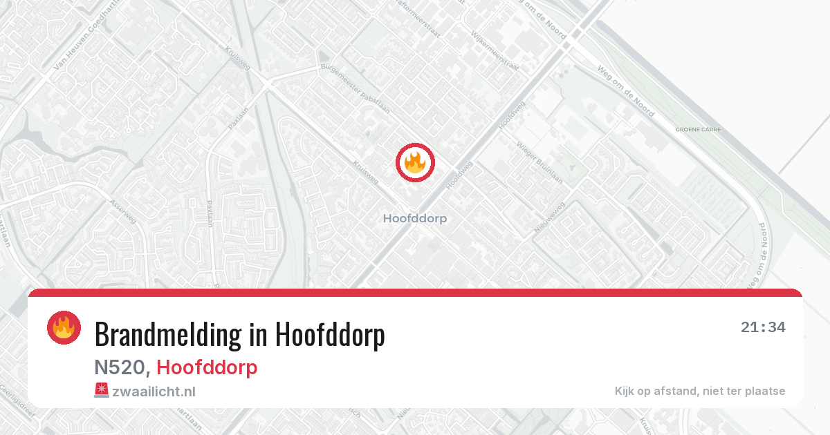 Brandmelding in Hoofddorp — 6 jul 2026