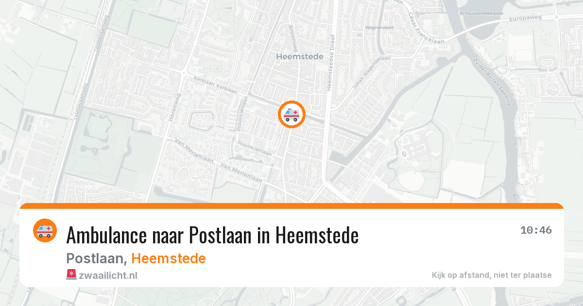 Ambulance naar Postlaan in Heemstede — 6 jun 2026