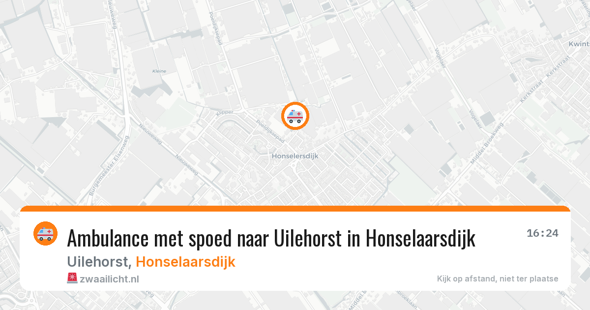 Ambulance met spoed naar Uilehorst in Honselaarsdijk — 13 mei 2026