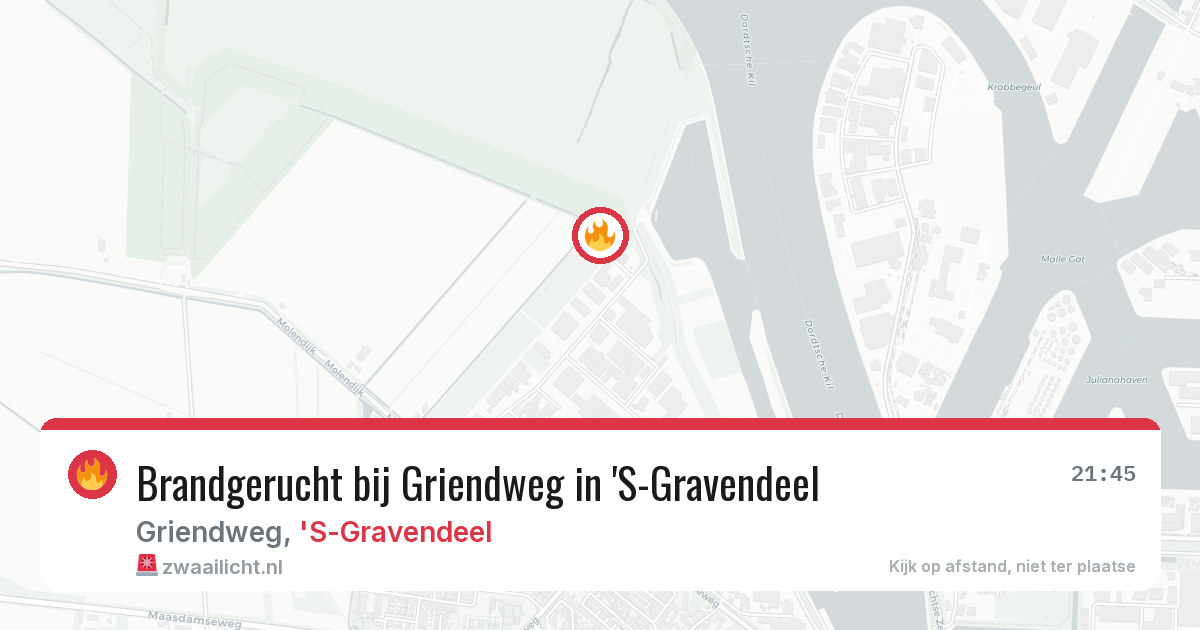 Brandgerucht bij Griendweg in 'S-Gravendeel — 3 apr 2026