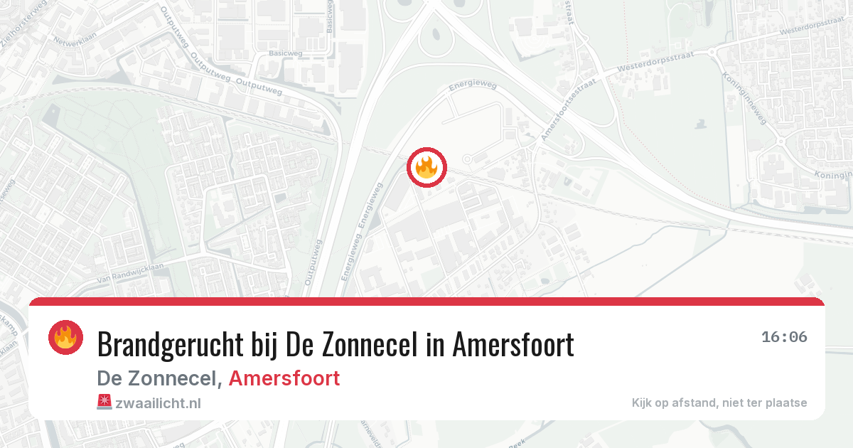 Brandgerucht bij De Zonnecel in Amersfoort — 10 jul 2026